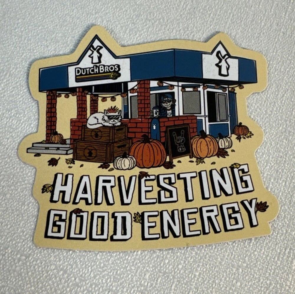 Dutch Bros Coffee Harvesting Good Energy September 2026 Sticker
